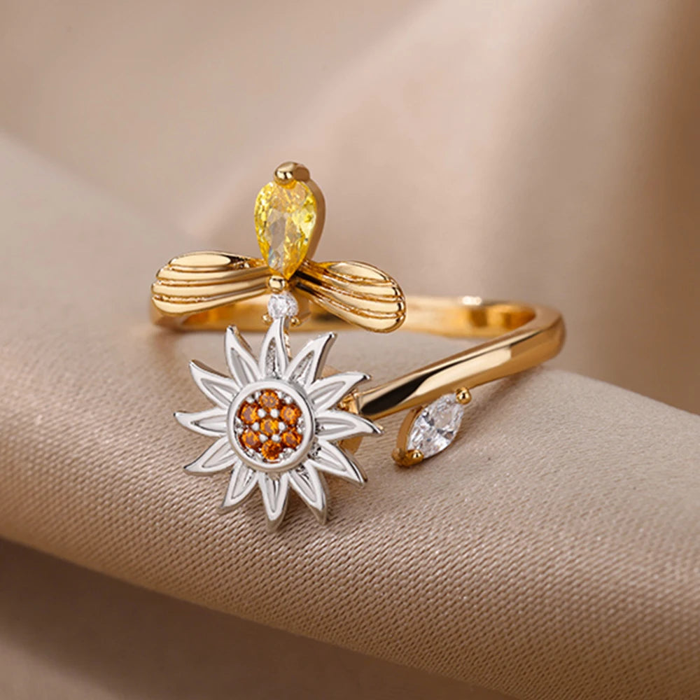 Bague rotative femme
