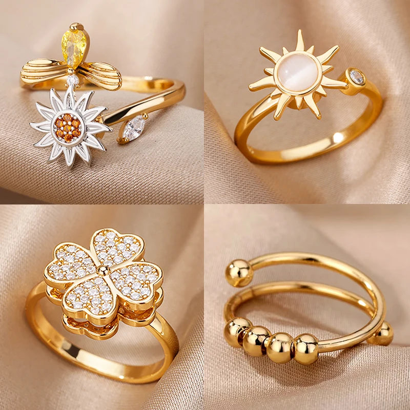 Bague rotative femme