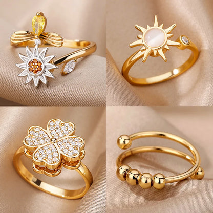 Bague rotative femme 